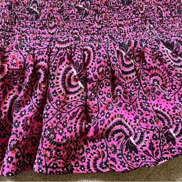 A.L.C. Kade Smocked Silk Mini Skirt Size: 4 - Picture 8 of 9